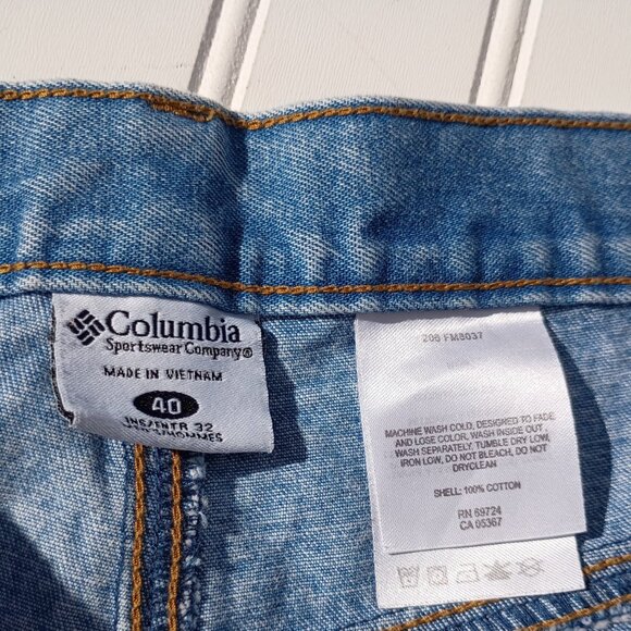 Columbia Jeans Mens 40 x 30 Blue Denim Bonehead Jean Vtg Straight Leg Casual Y2K - Picture 7 of 12
